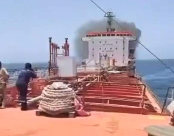 Image from: 3 Indians missing after attack on ship off Oman coast