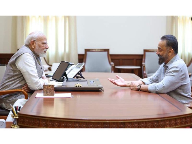 Image from: "In a diverse democracy like ours, sustained public trust is a significant feat": Kamal Haasan congratulates PM Modi on milestone