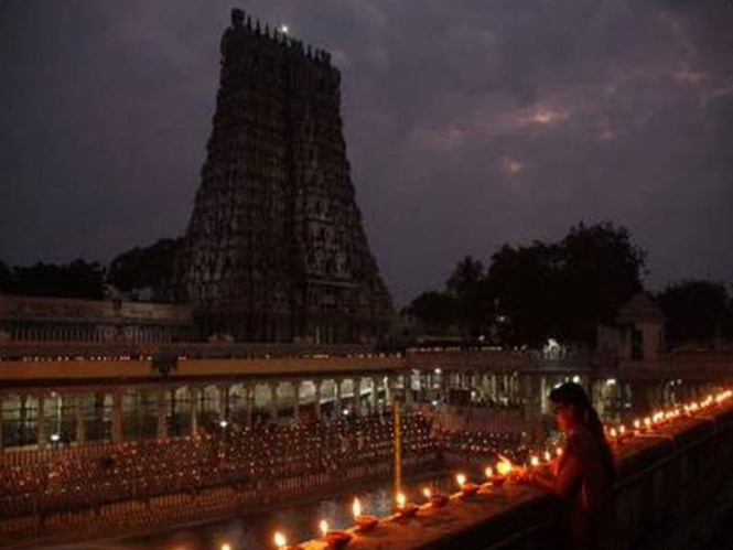Image from: 90% work completed, Kumbabishekam on schedule: Minister Ramesh inspects Meenakshi Amman Temple