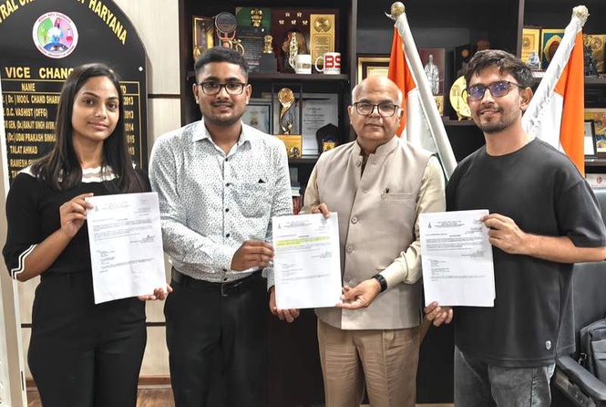 Image from: 6 research scholars of Central University of Haryana awarded doctoral fellowships