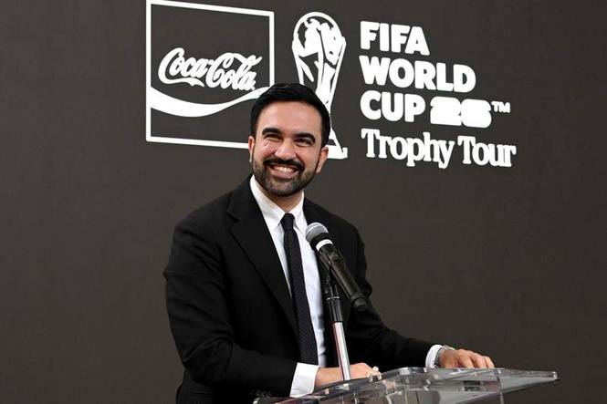 Image from: NYC Mayor Zohran Mamdani’s FIFA World Cup morning address begins with three-word Knicks message