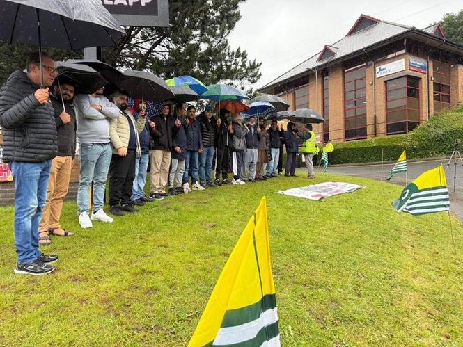 Image from: PoJK activists protest outside Pakistani Consulate in UK, demand justice