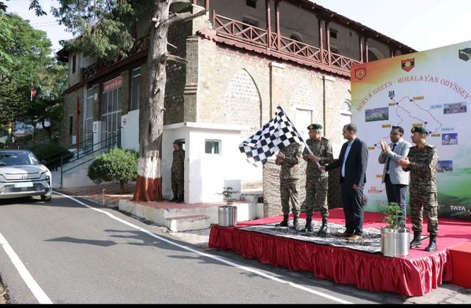 Image from: Indian Army flags off TATA electric vehicle expedition to Ladakh