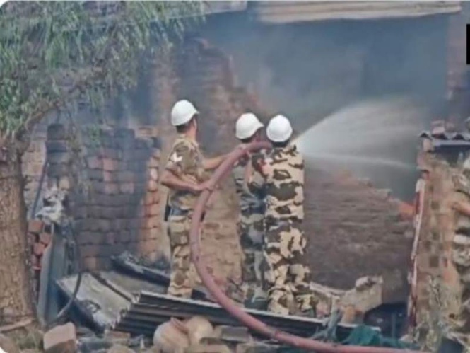 Image from: Massive fire erupts at firecracker warehouse in Bhopal