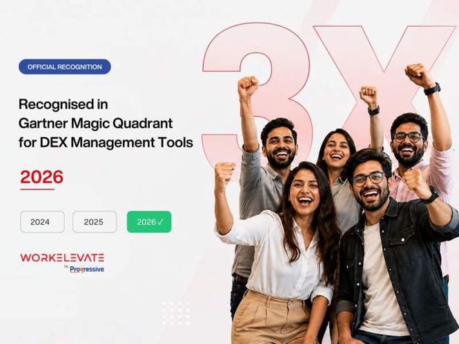 Image from: Progressive Techserve (Workelevate) Recognized in the 2026 Gartner® Magic Quadrant™ for DEX