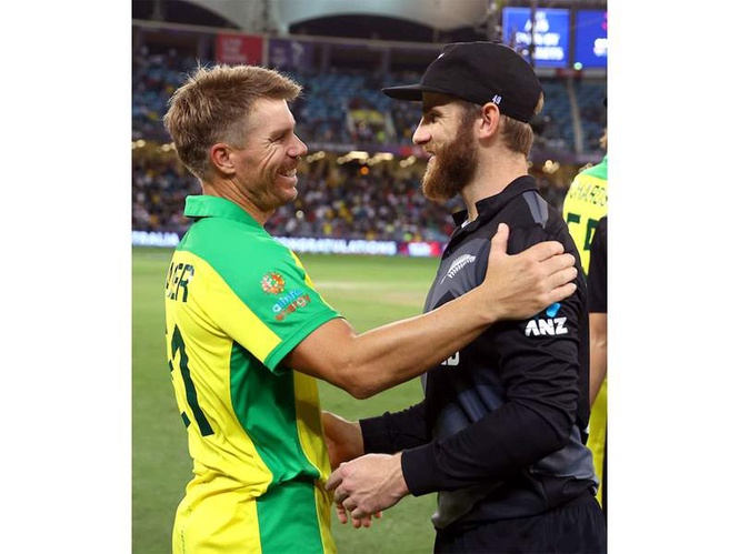 Image from: “Honour to call you teammate, opponent and friend”: Warner pens emotional tribute for Williamson after latter’s retirement