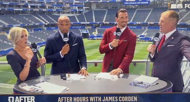 Image from: Fox Sports pundit brands James Corden a 'w***er' on live TV during World Cup coverage