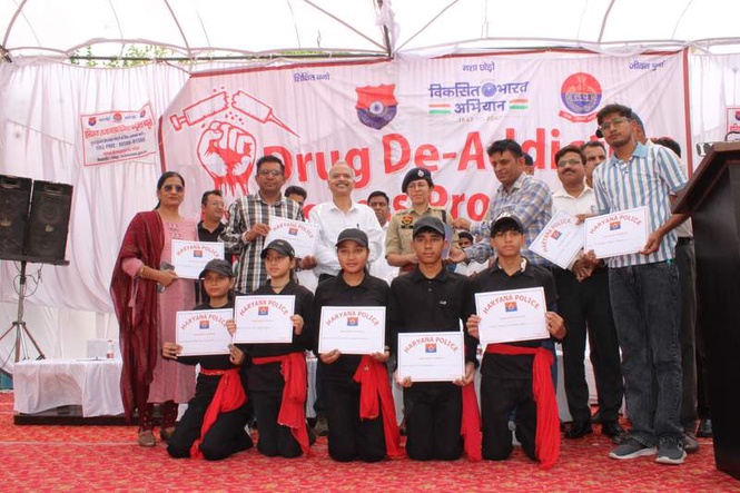 Image from: Fatehabad students join ‘drug-free Haryana’ campaign