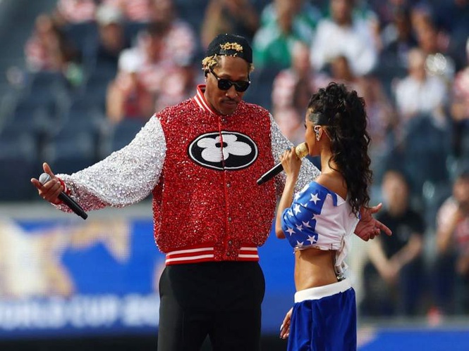 Image from: Future, Tyla set FIFA World Cup 2026 stage ablaze with 'Game Time' at opening ceremony in LA