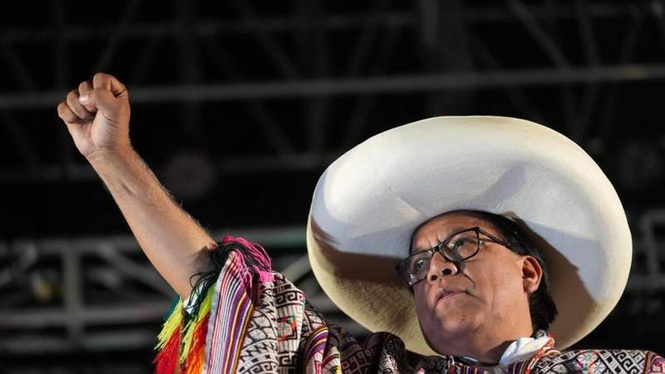 Image from: Peru's leftist candidate Sanchez asks right-wing rival Fujimori to back vote recount