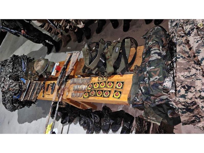 Image from: Assam Rifles, police recover major cache of war-like stores in Manipur's Kakching