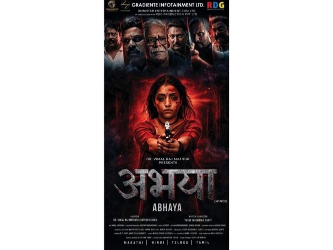 Image from: Producers Dr. Vimal Raj Mathur and Rupesh D. Gohil Launched Multilingual Posters for the Women-Centric Film “Abhaya”