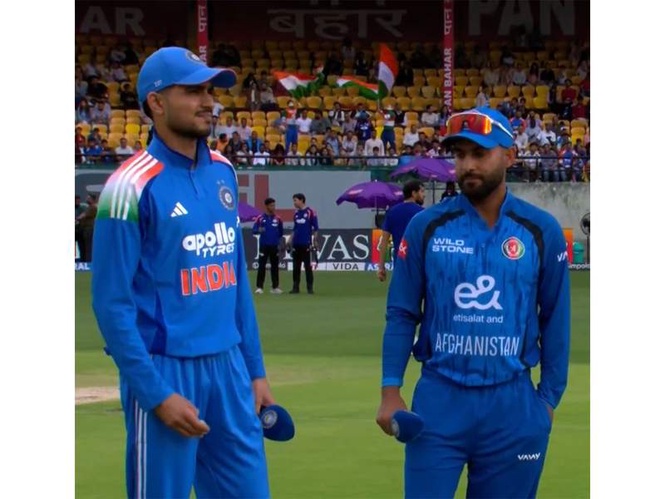 Image from: India wins toss, elects to chase against Afghanistan in 25-over contest