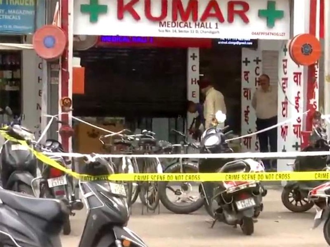 Image from: Chandigarh: One killed in firing by unidentified individuals at medical store in Sector 11, probe underway
