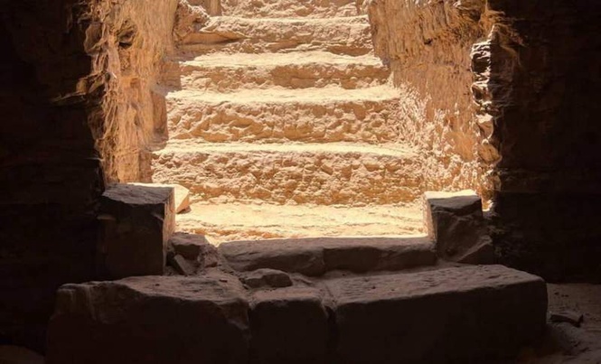 Image from: Archaeologists Found a Massive Sealed Sarcophagus 6 Feet Below Ground Beneath a Forgotten Staircase