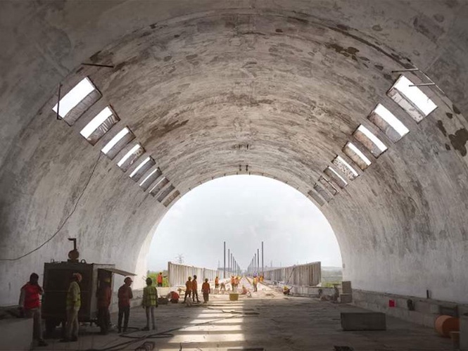 Image from: First Time in Bharat: Tunnel Hoods introduced for mountain tunnels for Mumbai-Ahmedabad bullet train project