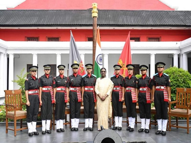 Image from: IMA marks history as 1t batch of 9 women cadets pass out with direct permanent commission