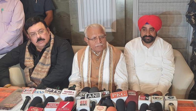 Image from: BJP has strength to contest all 117 seats on its own: Manohar Lal Khattar