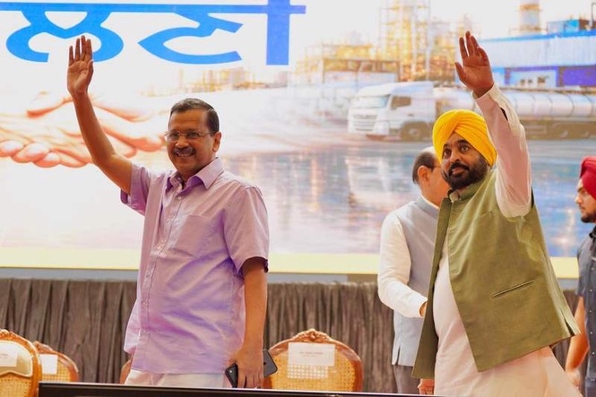Image from: 70% drugs in Punjab coming from Gujarat; BJP sheltering Lawrence Bishnoi, says Kejriwal