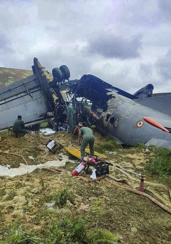 Image from: Five Air Force men killed as AN-32 transport plane crashes in Assam