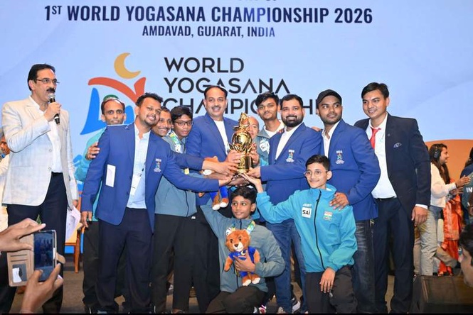 Image from: India bag 102 gold medals at first World Yogasana Sports Championship
