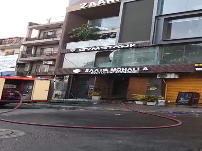 Image from: Delhi: Fire breaks out at restaurant, no casualties reported