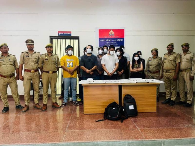 Image from: Noida Police bust cyber racket, arrest 13 in airline ticket booking scam targeting foreign nationals