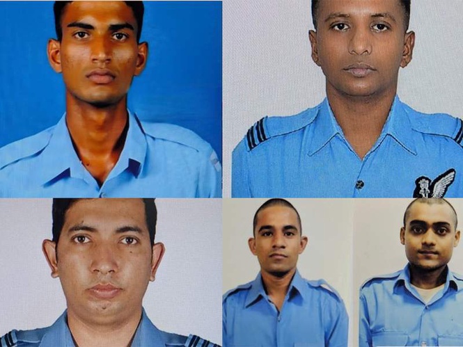 Image from: IAF pays homage to five personnel killed in Jorhat AN-32 crash; mortal remains of 3 being taken to hometowns