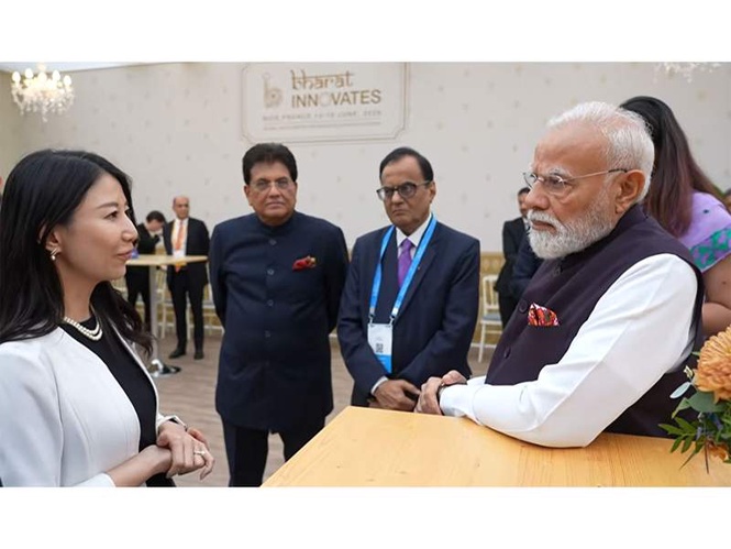 Image from: PM Modi interacts with investors, venture capitalists in Nice ahead of Bharat Innovates 2026
