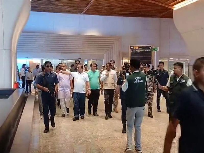 Image from: Assam CM Himanta Biswa Sarma reviews preparedness at Guwahati airport for Japanese PM's likely visit