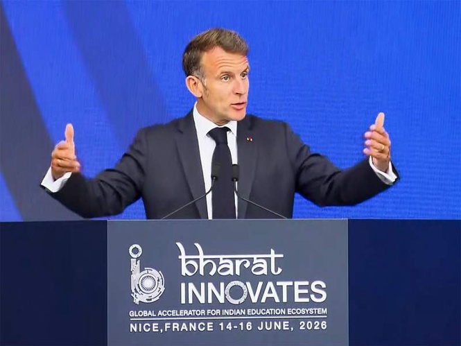 Image from: "India has become a deep reality": Macron hails new era of Indo-French innovation, human ties at Bharat Innovates 2026