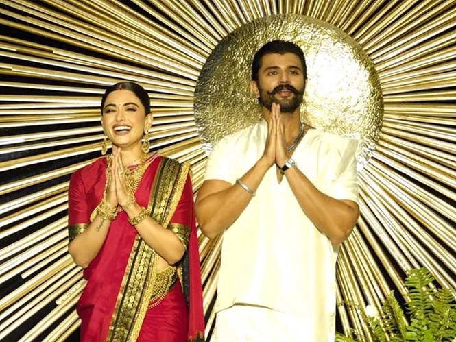 Image from: Vijay Deverakonda, Rashmika grant scholarships to 180 top school kids from Achampet Mandal