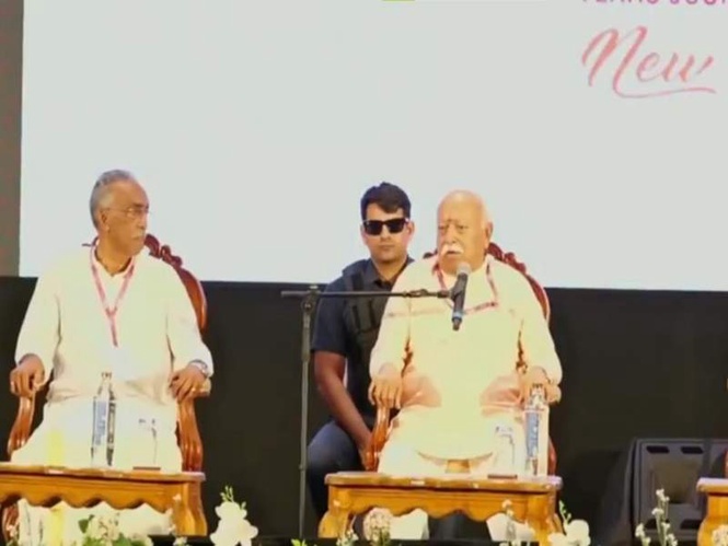 Image from: "Sangh is most misunderstood organisation in world': RSS Chief Mohan Bhagwat at Thrissur Event