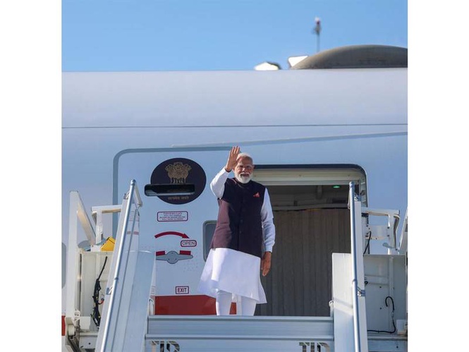 Image from: PM Modi departs for Slovakia post Nice visit