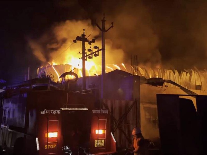 Image from: Rajasthan: Massive fire erupts in Makhupura industrial area