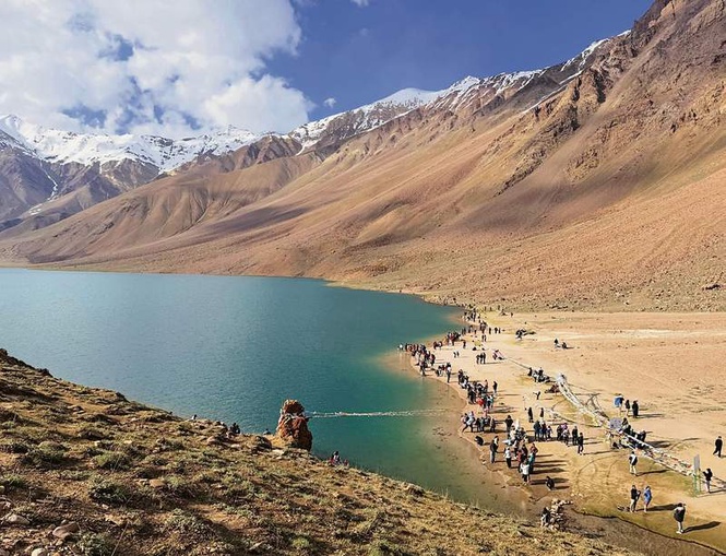 Image from: Himachal: Chandratal’s rising popularity exposes strain on road & communication network