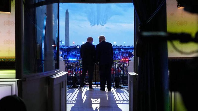 Image from: In Pictures: Trump marks 80th birthday with White House UFC spectacle