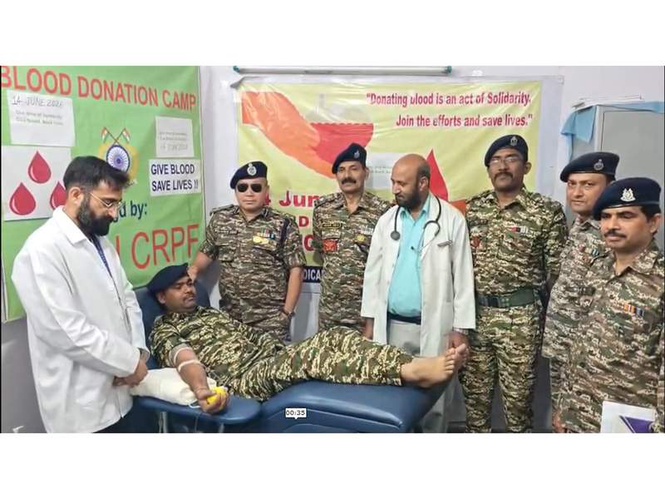 Image from: CRPF holds blood donation drive in Ramban, appeals for voluntary donations ahead of Amarnath Yatra