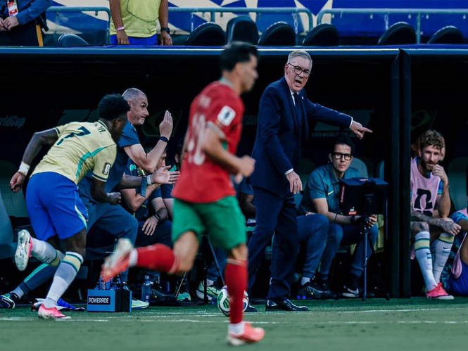 Image from: "We keep working and looking ahead": Ancelotti urges patience after Brazil's World Cup draw against Morocco