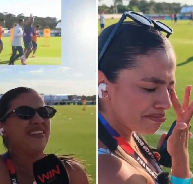 Image from: FIFA World Cup 2026: Why did Cristiano Ronaldo’s ’wave’ leave Colombian journalist in tears?