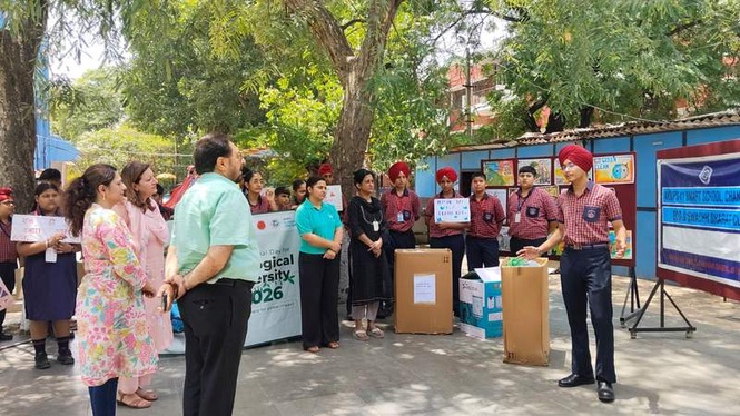Image from: AKSIPS-41 Smart School, Chandigarh, organises plastic waste collection drive