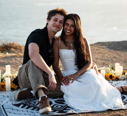 Image from: Mithun Chakraborty’s daughter Dishani gets engaged to Myles Mantzaris