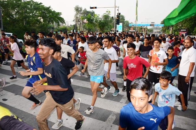 Image from: Yoga awareness run organised in Karnal