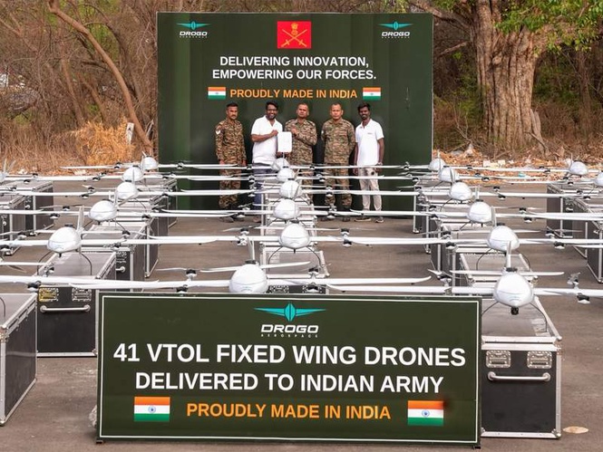 Image from: Drogo Aerospace delivers first batch of 41 JK 250e drones to Indian Army; Advances Rs 72 crore defence order