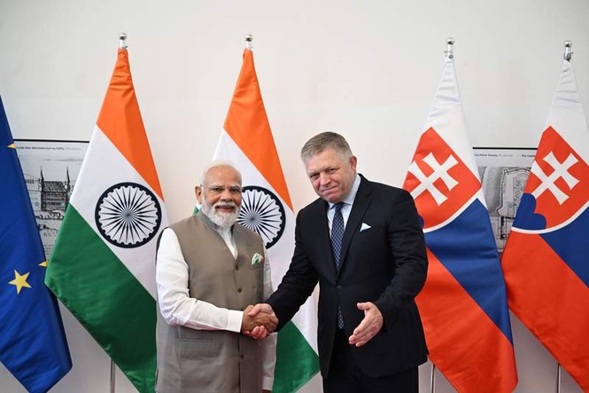 Image from: India's Modi signs economic agreements with Slovakia ahead of G7