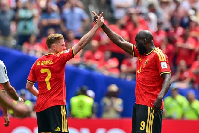 Image from: Lukaku forces Belgium leveller 22 seconds after coming on v Egypt