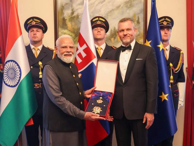 Image from: Slovakia’s highest award for PM Modi reflects strong bilateral ties: EAM Jaishankar