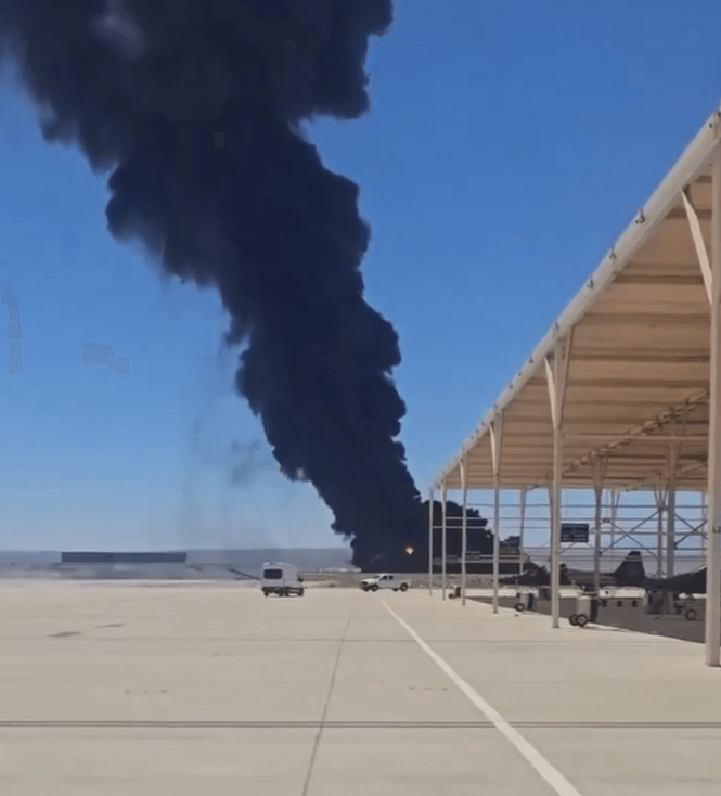 Image from: Eight dead after B-52 nuclear bomber crashes just after take-off at major US Air Force base