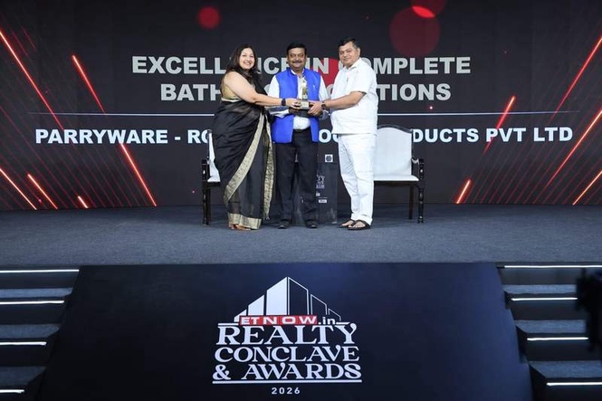 Image from: Parryware Bags ’Excellence in Complete Bathroom Solutions’ Honor at ET Now Realty Conclave & Awards 2026