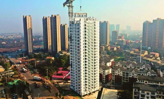 Image from: While Big-City Buildings Can Take Years to Finish, China Assembled a 26-Story Tower in Just Five Days